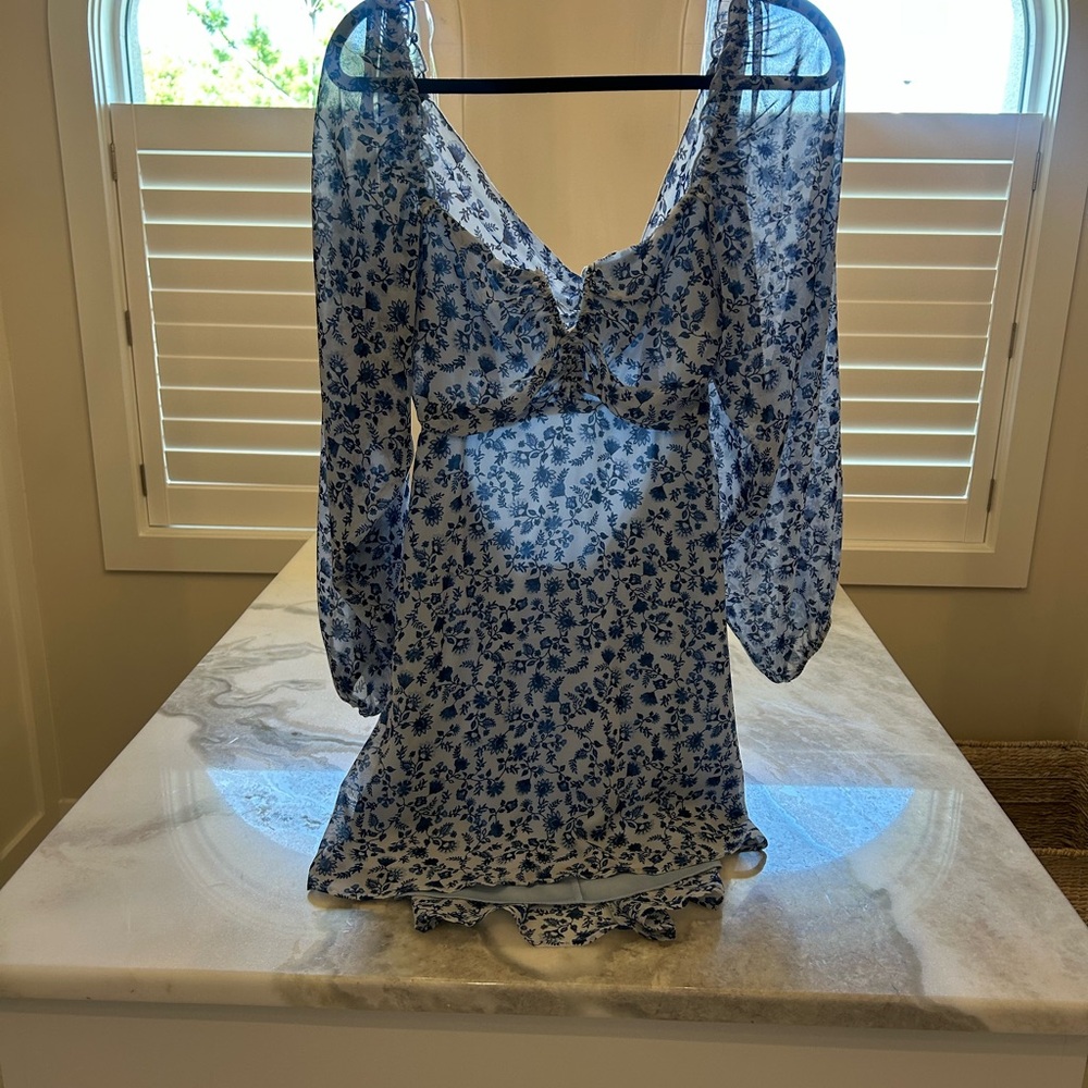 Speechless Light Blue Floral Dress